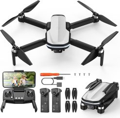Holy Stone HS280D Drone with Camera 1080P, RC Foldable FPV Drone with 2 Batteries Long Flight Time, Brushless Motor, Gesture Control, Camera Drones Outdoor Complete Set Quadcopter for Children
