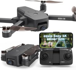TTROARDS 36 Drone with 4K Camera, GPS Brushless Motors Drones with Camera for Adults, 5G WiFi Transmission, RC Drones, Intelligent Return, Follow Me App Control, Under 249 g, C0 Insertable SD Card