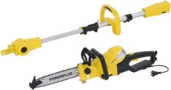 Powerplus elektrische Teleskop-Kettensge 900W POWXG1032 2 in 1 elektrische Sge mit 300 mm Schwert, automatischer Kettenschmierung, Gartengerte für einfache & anspruchsvolle Gartenarbeit