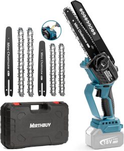 Mini Kettensge 6&8 Zoll, Bürstenlose Kettensge Elektro mit verbesserter Kettenschmierung,Kompatibel mit Makita 18V Akku,Ohne Akku,Handkettensge für Gartenscheren,Holzschneidenz (Neueste Form)