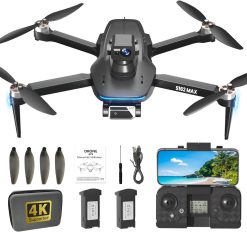 GPS Drone with Camera 4K Adults, HYTOBP S162 MAX, FPV RC Quadcopter, Low Battery Return, Follow Me, Laser Obstacle Avoidance, Max 50 Min. Flight Time with 2 Batteries, Under 249 g, C0