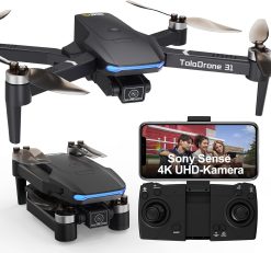 Toladrone GPS Drone with Camera for Adults, 5G WiFi FPV Transmission Drone with 4K Camera Brushless Motor Autom Return Follow Me FPV RC Quadcopter TD31GPS Drone for Beginners