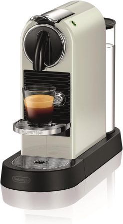 Nespresso De'Longhi EN167.W Citiz Kaffeekapselmaschine, Hochdruckpumpe und ideale Wrmeregelung ohne Aeroccino (Milchaufschumer), Energiesparfunktion,1260W,37.4 x 11.9 x 25.5 cm, Creme-wei