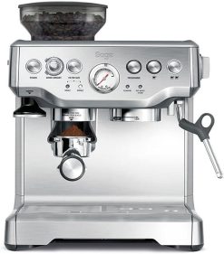 Sage - The Barista Express - Kaffeevollautomat mit manuellem Milchaufschumer - Schwarzer Trüffel