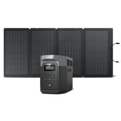 EcoFlow DELTA 2 Max tragbare Powerstation mit 220W Solarpanel, Solargenerator 2048Wh, Balkonkraftwerk mit speicher Solaranlage, Schnellladung für Camping, Wohnmobil, Garten, Outdoor