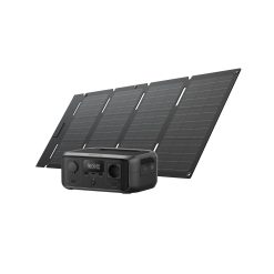 ECOFLOW Tragbare Powerstation RIVER 3 245 Wh mit 45 W Solarpanel, bis zu 600 W Leistung, verdoppelte Laufzeit mit GaN, <20 ms USV, 30% kompakterer Solargenerator für Camping, Outdoor, Zuhause, RV