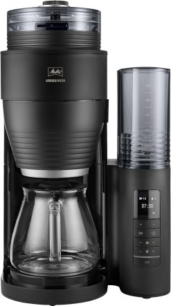 Melitta AromaFresh Therm Pro X - Kaffeemaschine mit Mahlwerk, Filterkaffeemaschine mit Thermokanne und entnehmbarem Wassertank, für bis zu 8 Tassen Kaffee, schwarz