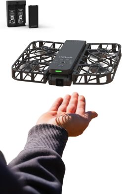 HOVERAir X1 Drone with Camera, Self-Flying Camera Drone with Follow Me Mode, Mini Drone in Pocket Size, HDR Video Recording, Intelligent Flight Routes, Hands-Free Control, White (Combo)