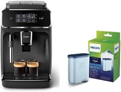 Philips EP2220/10 SensorTouch Benutzeroberflche Kaffeevollautomat, schwarz/schwarz-gebürstet + Kalk CA6903/10 Aqua Clean Wasserfilter für Kaffeevollautomaten, Kunststoff