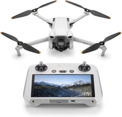 DJI Mini 3 (DJI RC) - Lightweight and Foldable Mini Camera Drone with 4K HDR Video, 38 min Flight Time, Remote Control, Real Vertical Shooting and Intelligent Functions, Grey