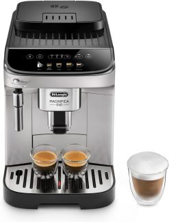De'Longhi Magnifica Evo ECAM 292.33.SB Kaffeevollautomat mit Milchaufschumdüse, 5 Direktwahltasten für Espresso,Kaffee und Kaffeespezialitten, intuitives Bedienfeld,2-Tassen-Funktion,Silber/Schwarz