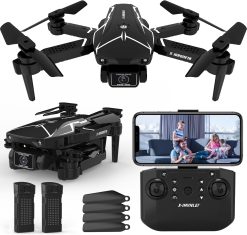 Drone with Camera HD 720P, Mini Children's Drones with 2 Cameras, RC Drone Quadcopter with FPV WiFi Transmission for Adults, Altitude Hold and Headless Mode for Beginners, 3D Flip, 2 Batteries 20 Mins