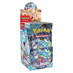 Pokémon-Sammelkartenspiel: Boosterbundle Karmesin & Purpur – Stellarkrone (18 Boosterpacks)