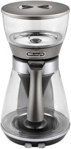 De'Longhi Clessidra ICM 17210 Filterkaffeemaschine, Zubereitung nach ECBC Standards und klassischem Schwallbrühverfahren, Thermostat für perfekte Temperatur, bis zu 10 Tassen, 1,25 Liter, Silber