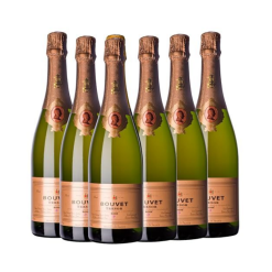 Bouvet Trésor Rosé Saumur Brut AOP - Schaumwein - Im Eichenfass ausgebaut - Cabernet Franc - Für Apéritifs, Nachtisch - 6 x 0.75 L