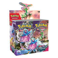 Pokémon-Sammelkartenspiel: Boosterpack-Display-Box Karmesin & Purpur – Gewalten der Zeit (36 Boosterpacks)